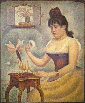 Georges Seurat : Young Woman Powdering Herself